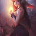 Kiki the witch, 4k, 4k resolution, 8k, Highly Detailed, Hyper Detailed, Beautiful, Digital Painting, Sharp Focus, Anime, Fantasy by Stanley Artgerm Lau