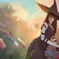 Kiki the witch in the style of Stefan Kostic, 4k, 4k resolution, 8k, Highly Detailed, Hyper Detailed, Beautiful, Digital Painting, Sharp Focus, Anime, Fantasy by Stanley Artgerm Lau, Studio Ghibli