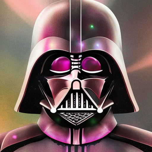 Darth Vader with (glitter armor), wearing a (pink ball gown), 4k, 4k resolution, 8k, HD, High Definition, High Resolution, Highly Detailed, HQ, Hyper Detailed, Intricate Artwork, Ultra Detailed, Digital Painting, Matte Painting, Sunny Day, Realistic, Sharp Focus by Stefan Kostic