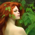 Alluring portrait of Poison Ivy in the style of Stefan Kostic, 8k, Highly Detailed, Intricate, Half Body, Matte Painting, Realistic, Sharp Focus, Fantasy by Alphonse Mucha