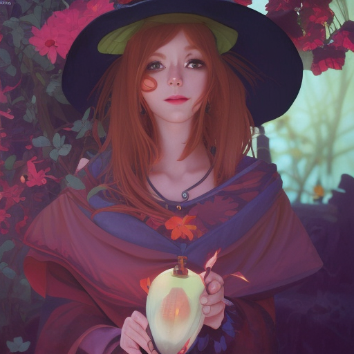 Alluring matte portrait of Kiki the witch in the style of Stefan Kostic, 4k, 4k resolution, 8k, Highly Detailed, Hyper Detailed, Beautiful, Digital Painting, Sharp Focus, Anime, Fantasy by Alphonse Mucha