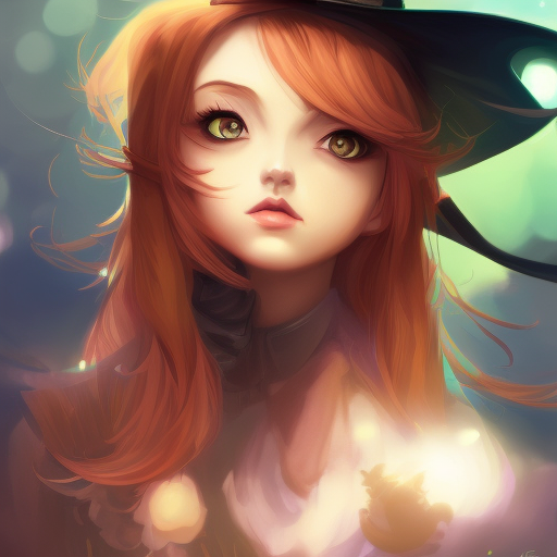 Alluring matte portrait of Kiki the witch, 4k, 4k resolution, 8k, Highly Detailed, Hyper Detailed, Beautiful, Digital Painting, Sharp Focus, Anime, Fantasy by Stanley Artgerm Lau