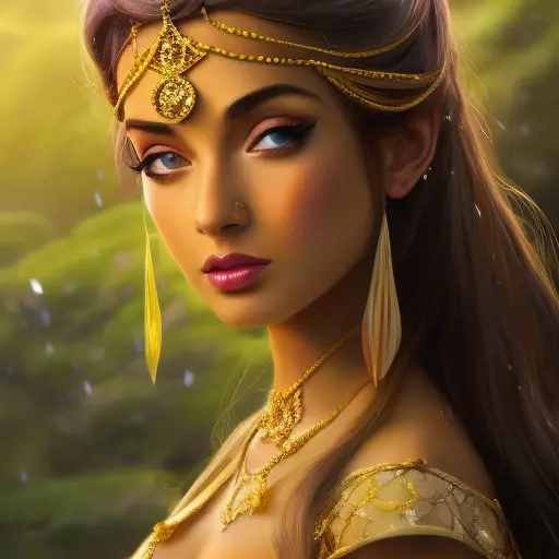 Princess Jasmine, 4k, 4k resolution, 8k, HD, High Definition, High Resolution, Highly Detailed, HQ, Hyper Detailed, Intricate Artwork, Ultra Detailed, Digital Painting, Matte Painting, Realistic, Sharp Focus, Dim light, Fantasy by WLOP