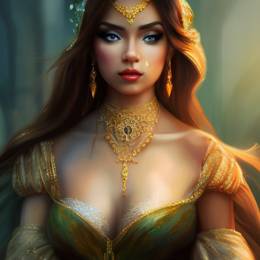 Princess Jasmine, 4k, 4k resolution, 8k, HD, High Definition, High Resolution, Highly Detailed, HQ, Hyper Detailed, Intricate Artwork, Ultra Detailed, Digital Painting, Matte Painting, Realistic, Sharp Focus, Dim light, Fantasy by WLOP