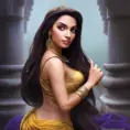 Alluring matte portrait of Princess Jasmine in the style of Stefan Kostic, 4k, 4k resolution, 8k, HD, High Definition, High Resolution, Highly Detailed, HQ, Hyper Detailed, Intricate Artwork, Ultra Detailed, Digital Painting, Matte Painting, Realistic, Sharp Focus, Dim light, Fantasy by Greg Rutkowski
