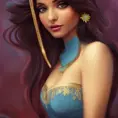 Alluring matte portrait of Princess Jasmine in the style of Stefan Kostic, 4k, 4k resolution, 8k, HD, High Definition, High Resolution, Highly Detailed, HQ, Hyper Detailed, Intricate Artwork, Ultra Detailed, Digital Painting, Matte Painting, Realistic, Sharp Focus, Dim light, Fantasy by WLOP