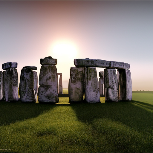 Beautiful view of Stonehenge, 8k, Award-Winning, Highly Detailed, Beautiful, Octane Render, Unreal Engine, Radiant, Volumetric Lighting by James Gurney, Greg Rutkowski