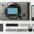 Sony WF-S700N designed by Dieter Rams, knolling, knolling layout, deconstruction, depth, many parts, 8k, Highly Detailed, Vintage Illustration, Sharp Focus, Octane Render, Unreal Engine, Vector Art