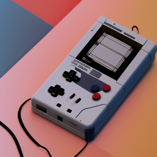 Gameboy with extentions in minimal flat UI in dieter rams style, figma, 3 colors sheme, select brush button, dribble, pixel monochromatic screen, 8k, Highly Detailed, Vintage Illustration, Sharp Focus, Octane Render, Unreal Engine, Vector Art