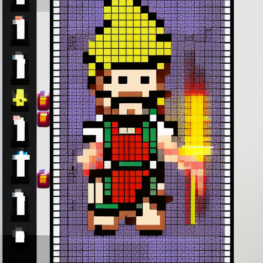 Fire Wizard, 16-Bit, High Resolution, RPG, Pixel Art