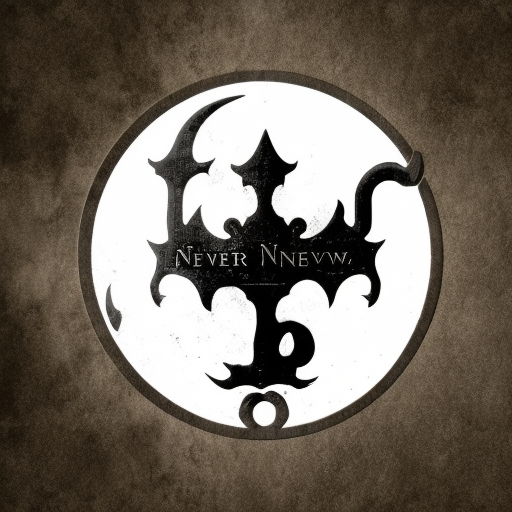Logo for  "Neverwin:The Game", 4k, Gothic, RPG