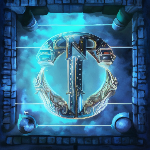 Logo for  "Neverwin:The Game", 4k, Oil on Canvas, RPG