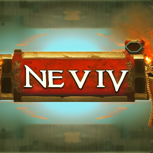 Logo for the title "Neverwin:The Game", 4k, Oil on Canvas, RPG
