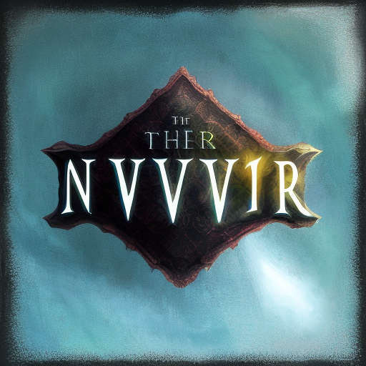 Logo for the title "Neverwin:The Game", 4k, Oil on Canvas, RPG