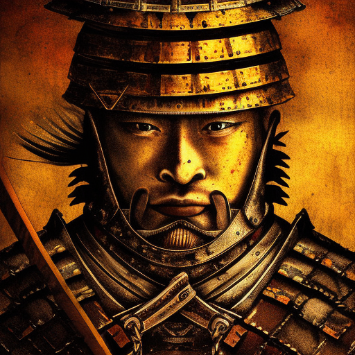Portrait of a Samurai, Masterpiece, Illustration, Dark Souls