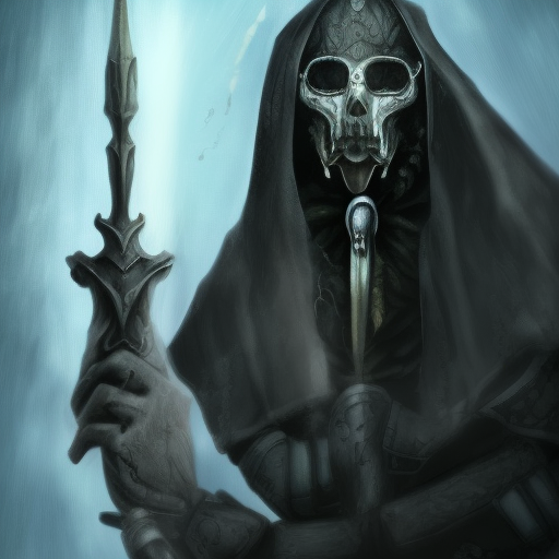 Portrait of a Necromancer, Masterpiece, Illustration, Dark Souls
