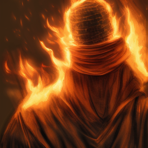 Portrait of a Pyromancer, Masterpiece, Illustration, Dark Souls
