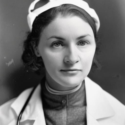 female medical doctor, wearing a paragraph symbol on her clothing, Highly Detailed by Ansel Adams