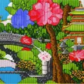 Tokyo with lots of flowers in foreground, incredible pixel art details, 4k, Intricate Details, Wallpaper, Pixel Art, 3D art