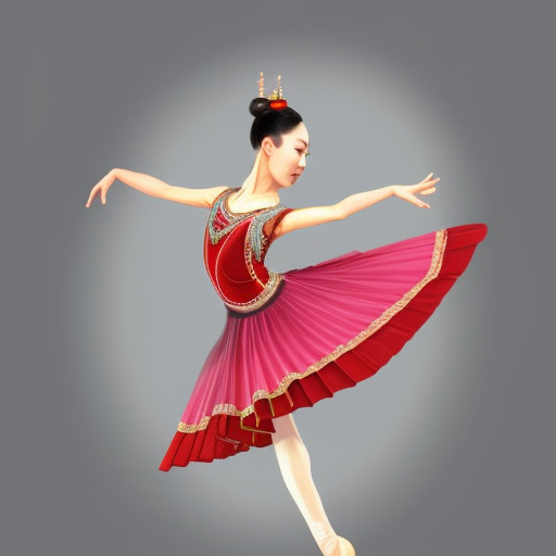 Asian ballet dancer woman alone on a big stage, full body, Highly Detailed, Intricate, Full Body, Digital Painting, Sharp Focus, Smooth, Concept Art, Elegant