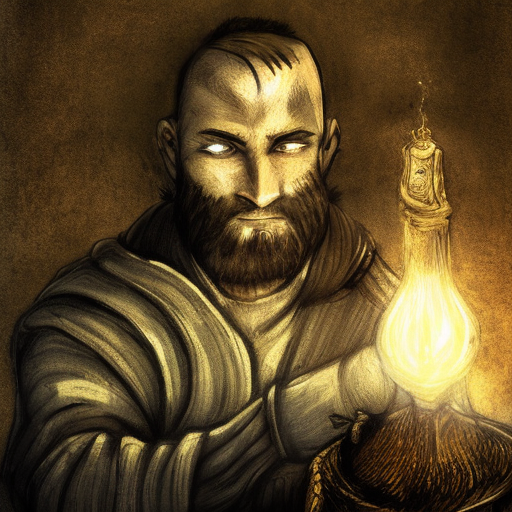 Portrait of an Alchemist, Masterpiece, Illustration, Dark Souls