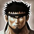 Portrait of a Ryu from street fighter, Masterpiece, Illustration, Dark Souls