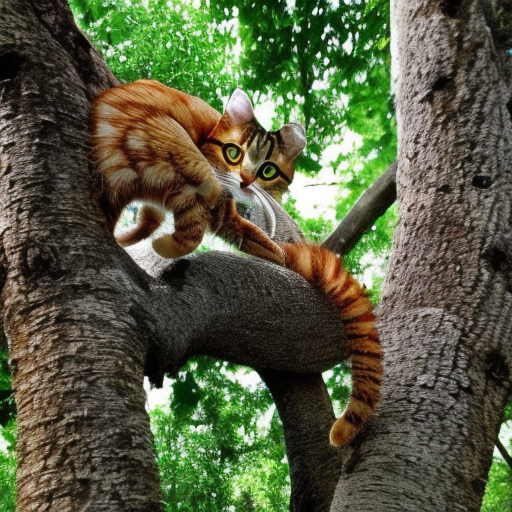 tree cats and one spider, HD