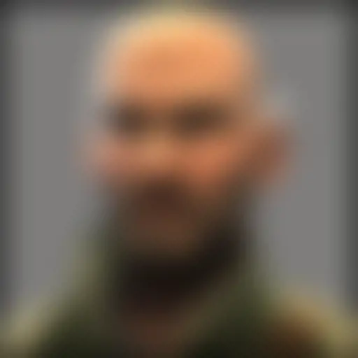 "escape from tarkov" style avatar bald without beard , Highly Detailed, Dark