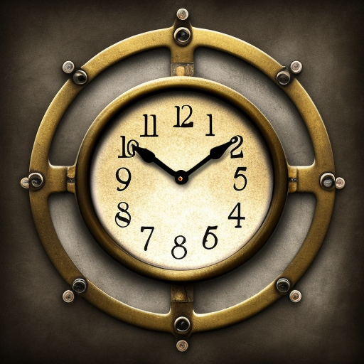 Apple styled minimal steam punk clock. dramatic pearlescent soft light, ground angle, 8k, HD, Highly Detailed, Masterpiece, Steampunk, Photo Realistic, Sharp Focus, Smooth, Digital Art