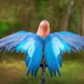 real beauty, 4k, Hyper Detailed, Ultra Detailed, Alluring, Magical, Unimaginable Beauty, Blue Hair, Soft Details, Wings, Matte Painting, Spring, RPG, Bokeh effect, Photo Realistic, Realistic, Smooth, Physically Based Render, Aestheticism, Naive, Digital Art, Ecstatic, Expressive, Peaceful, Romantic, Soft, Symmetrical by Beeple