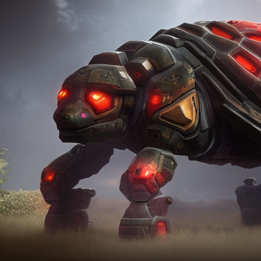 behemoth armored turtle mech, Photo Realistic, Octane Render, Unreal Engine