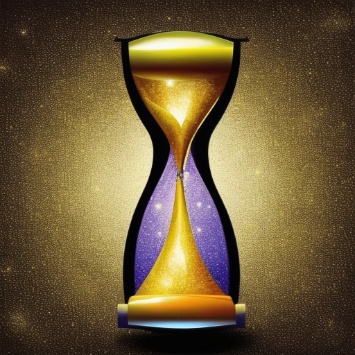 an ornate hourglass made of shimmering crystal, with intricate gold and silver filigree adorning its edges. The hourglass is filled with swirling sand that seems to glow with an otherworldly energy and in the background, we see a powerful figure, who appears to be manipulating the sands of time with their magic standing amidst a swirling vortex of energy, with arcane symbols and sigils etched into the ground beneath their feet, Watercolor by Mattias Adolfsson