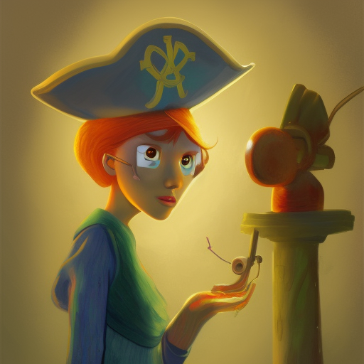 Pixar Pirate, 8k, HDR by Lois van Baarle, Vincent van Gogh
