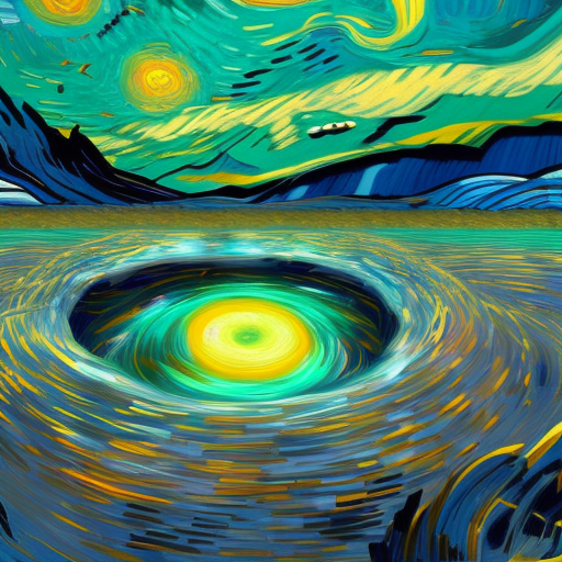 Whirlpool, 8k, HDR by Lois van Baarle, Vincent van Gogh