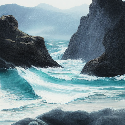 Matte portrait of land and sea, Highly Detailed by Stanley Artgerm Lau
