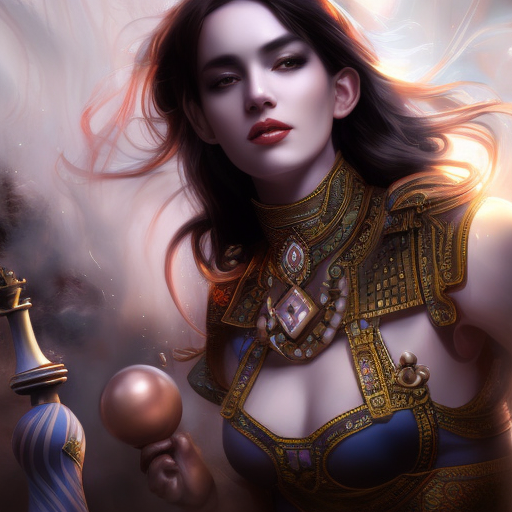 Chess queen, 8k, HDR, Intricate by Stanley Artgerm Lau