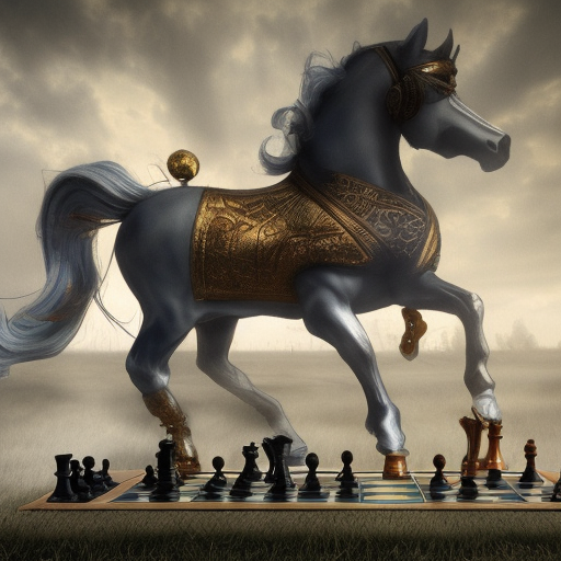 Chess horse, 8k, HDR, Intricate by Greg Rutkowski