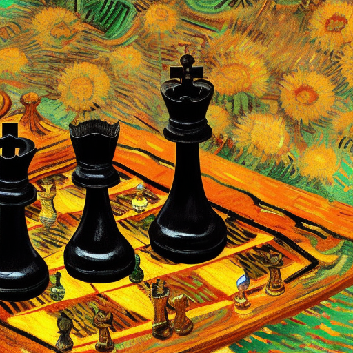 Chess King, 8k, HDR, Intricate by Vincent van Gogh