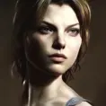 Alluring matte portrait of a beautiful Alice from Resident Evil in the style of Stefan Kostic, 8k, Highly Detailed, Intricate, Half Body, Realistic, Sharp Focus, Volumetric Lighting, Fantasy, Elegant by Stanley Artgerm Lau, Greg Rutkowski
