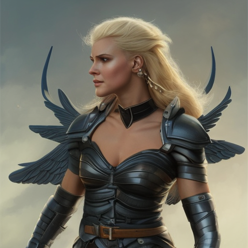 Alluring matte portrait of a beautiful Valkyrie from Xmen in the style of Stefan Kostic, 8k, Highly Detailed, Intricate, Half Body, Realistic, Sharp Focus, Volumetric Lighting, Fantasy, Elegant by Stanley Artgerm Lau, Greg Rutkowski