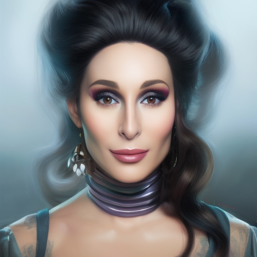Alluring matte portrait of a beautiful Cher from Clueless in the style of Stefan Kostic, 8k, Highly Detailed, Intricate, Half Body, Realistic, Sharp Focus, Volumetric Lighting, Fantasy, Elegant by Stanley Artgerm Lau, Greg Rutkowski