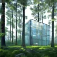 Beautiful futuristic architectural glass house in the forest on a large lake, 8k, Award-Winning, Highly Detailed, Beautiful, Epic, Octane Render, Unreal Engine, Radiant, Volumetric Lighting by Bjarke Ingels