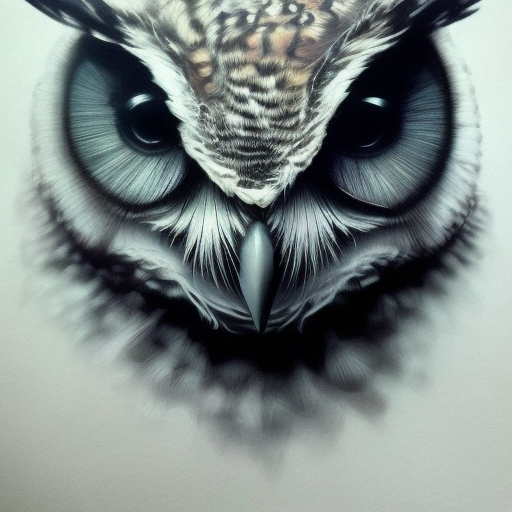 owl, Ink Art, Fantasy, Dark by Stanley Artgerm Lau