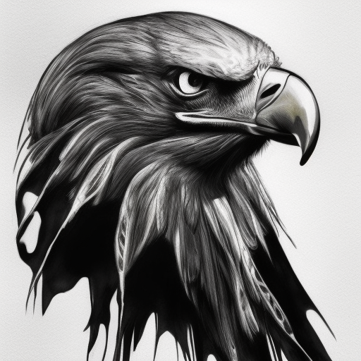 eagle, Ink Art, Fantasy, Dark by Stanley Artgerm Lau