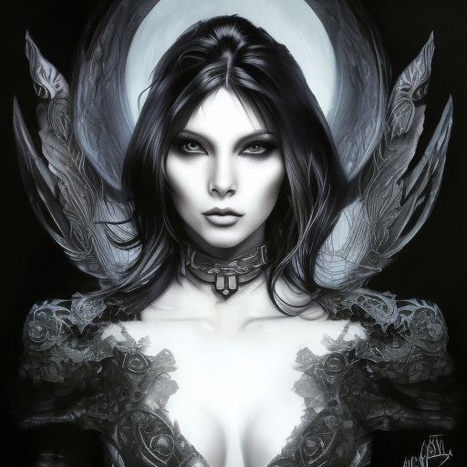 Raven, Ink Art, Fantasy, Dark by Stanley Artgerm Lau