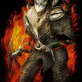 White Assassin emerging from a firey fog of battle, ink splash, Highly Detailed, Vibrant Colors, Ink Art, Fantasy, Dark by Wendy Froud