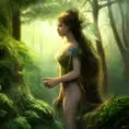 Portrait of a beautiful female fantasy forest fairy, Highly Detailed, Intricate, Epic, Digital Painting, Realistic, Smooth, Volumetric Lighting, Concept Art, Cozy, Elegant, Peaceful