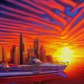 sunset , Airbrush, Hyper Realistic by Arthur Adams