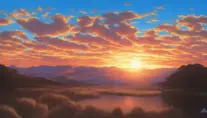 sunset, Airbrush, Hyper Realistic by Arthur Adams