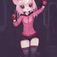 chica rusa en pijama medio nuude, Aesthetic, Ultra Detailed, Full Body, Gothic and Fantasy, Cyberpunk, Big Smile, Rosy Cheeks, Soft Details, Romantic, Somber
